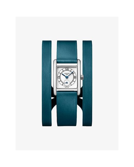 Longines Blue L5.200.4.75.9 Mini Dolcevita Double Strap Stainless-Steel And Leather Quartz Watch