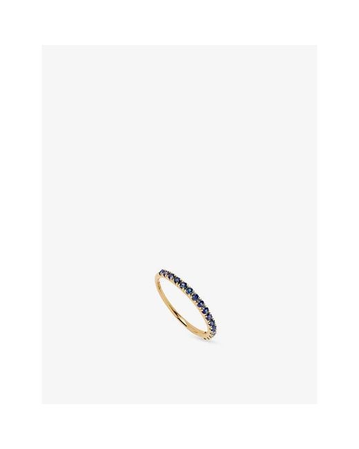 Missoma Metallic September Birthstone Fine Half 9Ct And 0.64Ct Sapphire Eternity Ring