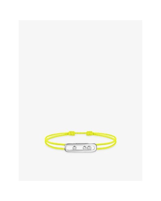 Messika Yellow Care(S) 18Ct Rose And 0.09Ct Diamond Cord Bracelet