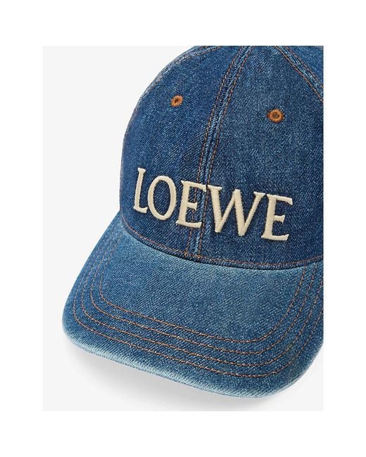 Loewe Blue X Paula's Ibiza Brand-Embroidered Denim Cap