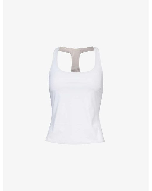 lululemon athletica White Tennis Tank Scoop-neck Stretch-woven Top