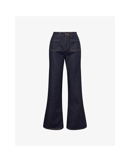 ME+EM Blue Elongator Wide-Leg Denim Jeans