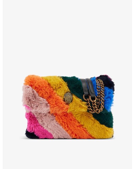 Kurt Geiger Multicolor Kensington Rainbow Faux-fur Shoulder Bag