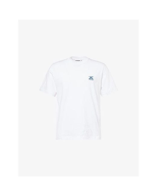 J.Lindeberg White Parcie Seasonal Cotton T-Shirt for men