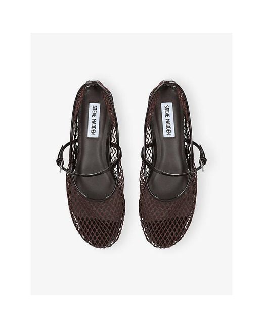 Steve Madden Black Mags Woven Ballet Flats