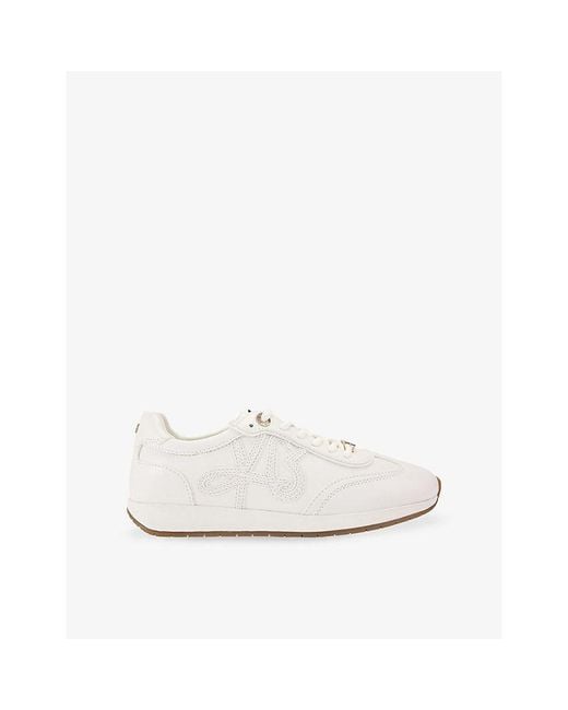 KG by Kurt Geiger White Lala Leather Trainers