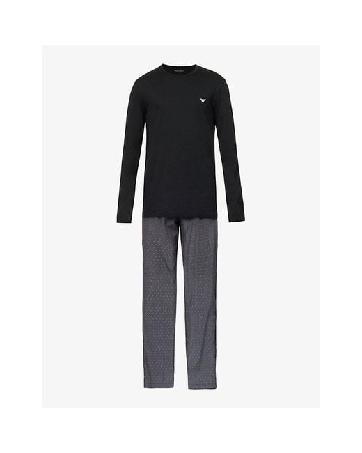 Mens armani pyjama discount set