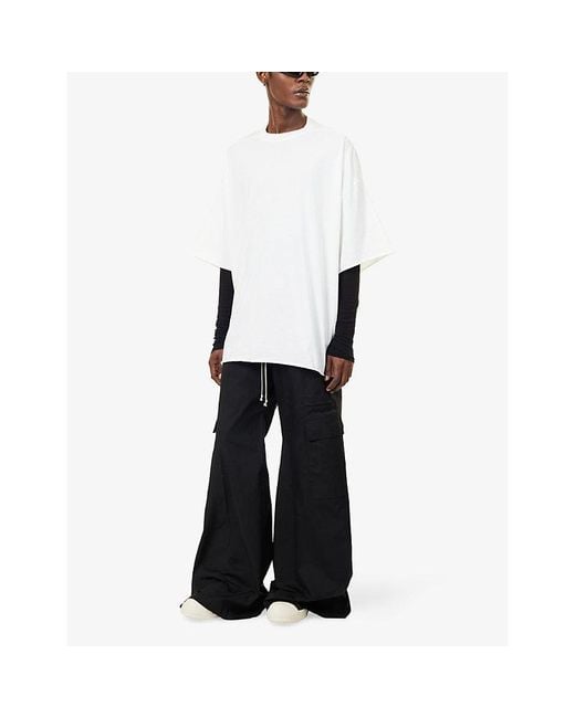 Rick Owens White Tommy Oversized Cotton-Jersey T-Shirt for men