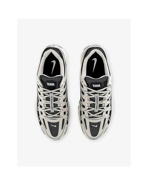 Nike White P-6000 Leather And Mesh Trainers for men