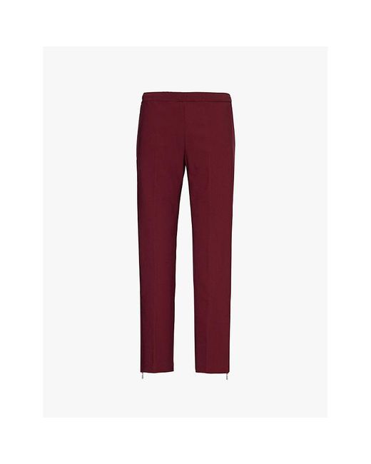 Gucci Red Regular-Fit Contrast-Trim Woven Jogging Bottoms for men