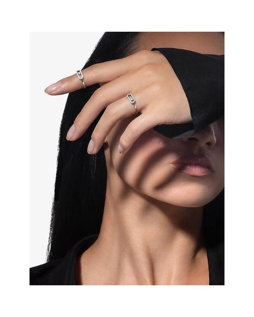 Messika White Move Uno 18Ct- And 0.09Ct Brilliant-Cut Diamond Ring