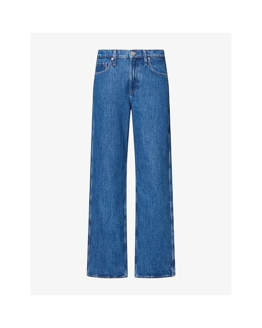 Rag & Bone Blue Shea Straight-Leg Denim Jeans