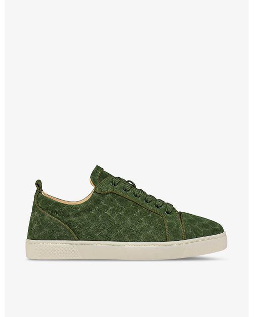 Christian Louboutin Green Louis Junior Suede Low-top Trainers for men