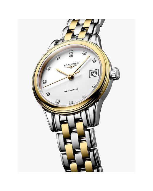 Longines Metallic L4.274.3.27.7 Flagship Classic Stainless-Steel, Pvd And 0.034Ct Diamond Automatic Watch for men