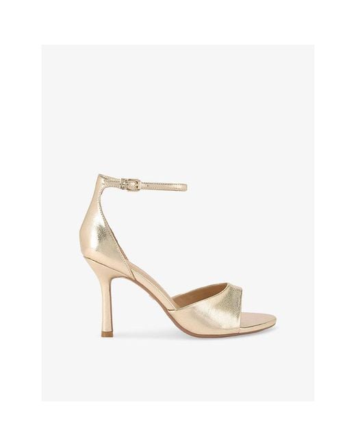 KG by Kurt Geiger Metallic Serena Woven Heeled Sandals