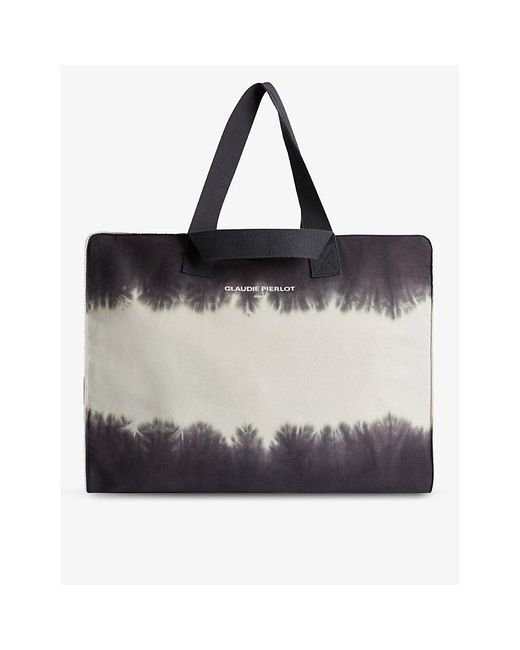 Claudie Pierlot Black Tie-dye Large Cotton Tote Bag