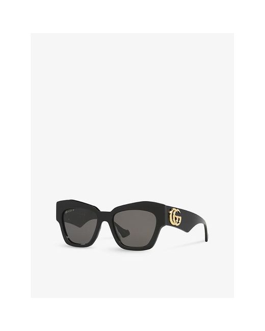 Gucci Black Gc002123 gg1422s Cat-eye Frame Acetate Sunglasses