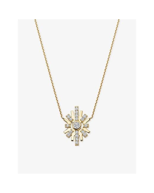 Astley Clarke Metallic Atomic 14Ct- And 0.254Ct Lab-Grown Diamond Pendant Necklace