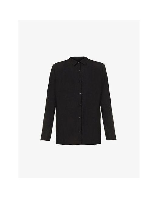 Seafolly Black Classic Cotton Beach Shirt