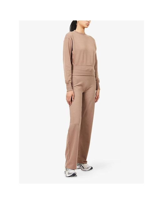 ADANOLA Pink Cinch-Hem Modal-Jersey Sweatshirt