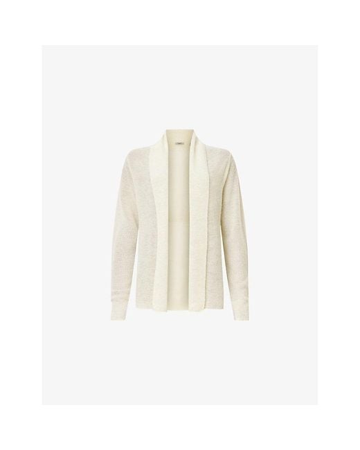 AllSaints Natural Jade Semi-Sheer Wool-Blend Cardigan