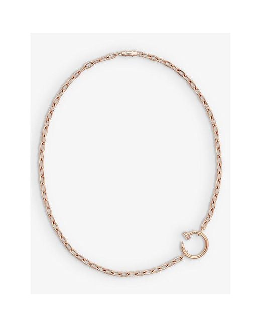 Cartier White Juste Un Clou 18Ct Rose- And Diamond Necklace