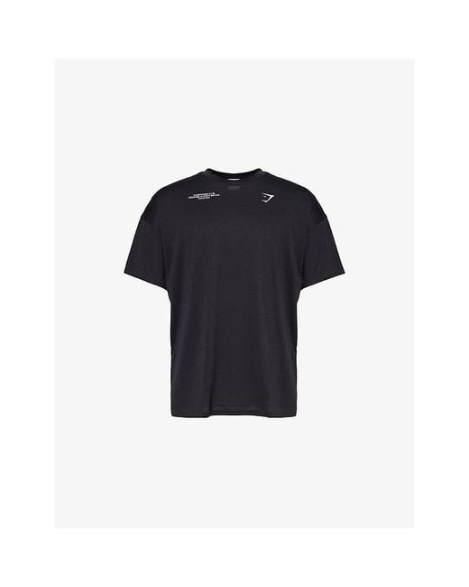GYMSHARK Blue Conditioning Club Oversized Jersey T-Shirt for men