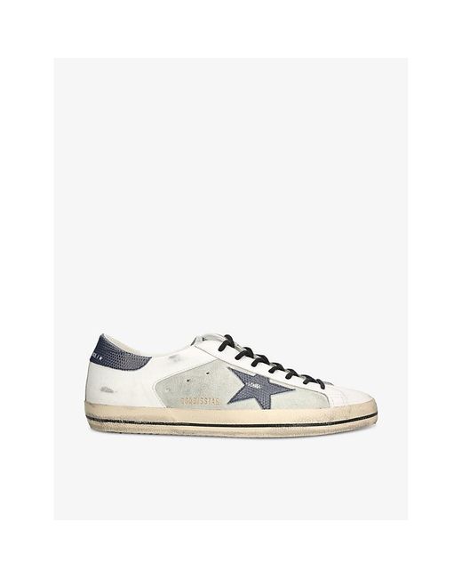 Golden Goose Deluxe Brand Natural Superstar Lizard-Pattern Leather Low-Top Trainers for men