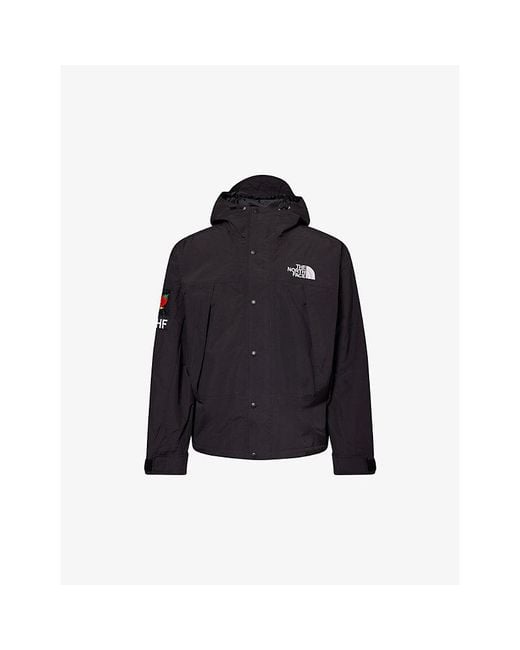The North Face Blue X Shf Logo-Patch Shell Mountain Jacket for men