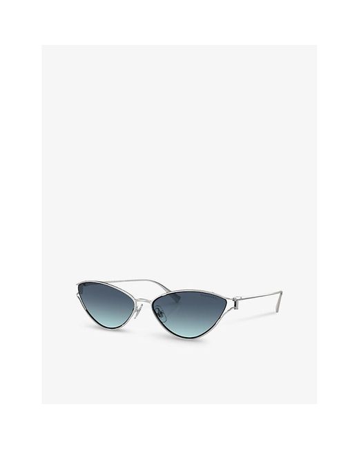 Tiffany & Co Blue Tf3095 Cat-eye Metal Sunglasses