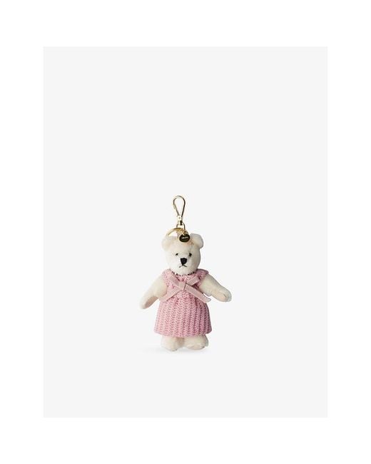 Prada Pink Teddy Cotton And Mohair-Blend Bag Charm