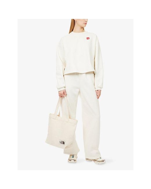 The North Face White Box Wide-Leg Cotton-Blend Jogging Bottoms