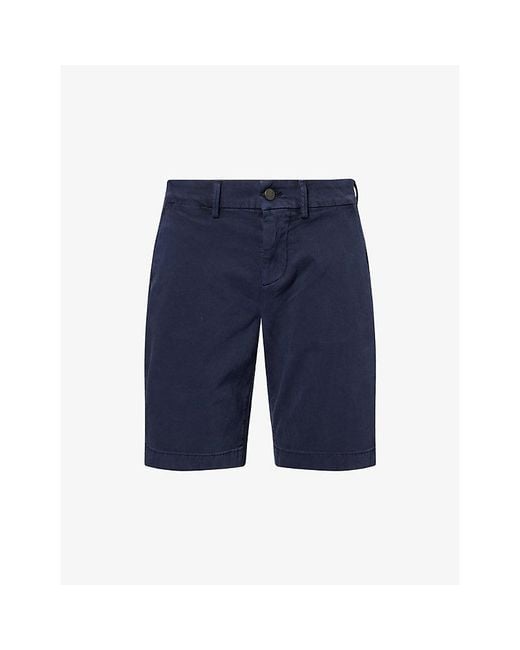 7 For All Mankind Blue Luxe Performance Cotton Chino Shorts for men