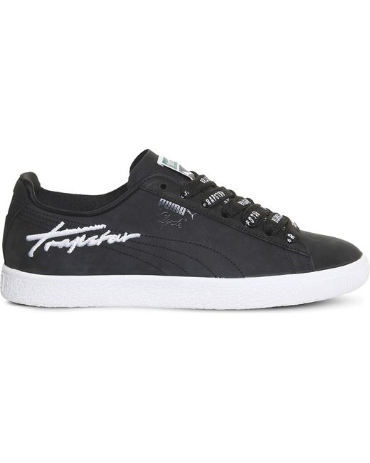 PUMA Black X Trapstar Clyde Bold Suede Trainers for men
