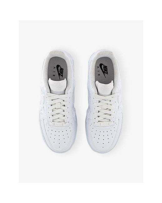 Nike White Air Force 1 '07 Suede And Canvas Trainers