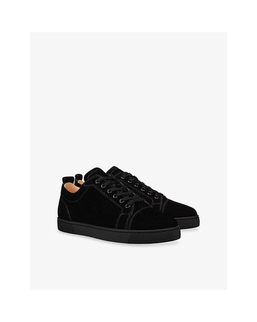 Christian Louboutin Black Louis Junior Suede Trainers for men
