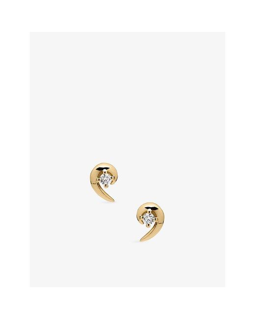 Shaun Leane Metallic Talon 18Ct And 0.12Ct Diamond Stud Earrings