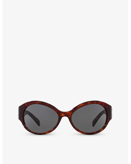 Céline Brown Cl40271i Triomphe Oval-frame Acetate Sunglasses