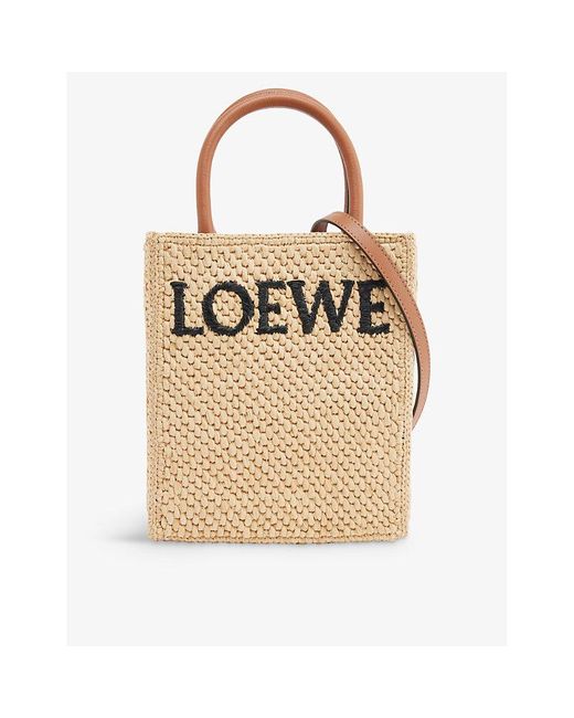 Loewe Natural A5 Logo-print Raffia Tote Bag