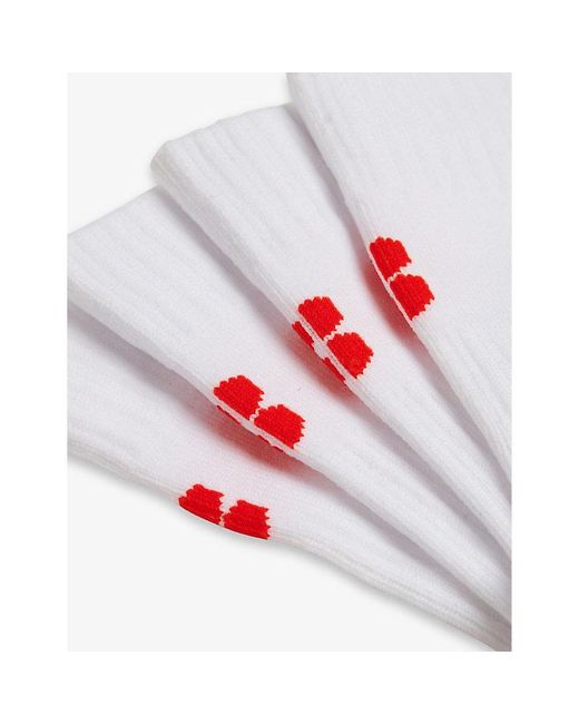 Sweaty Betty White Crew Stretch-Woven Running Socks Pack Of Two