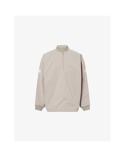Fear Of God Natural Half-Zip Logo-Print Soft-Shell Track Jacket for men