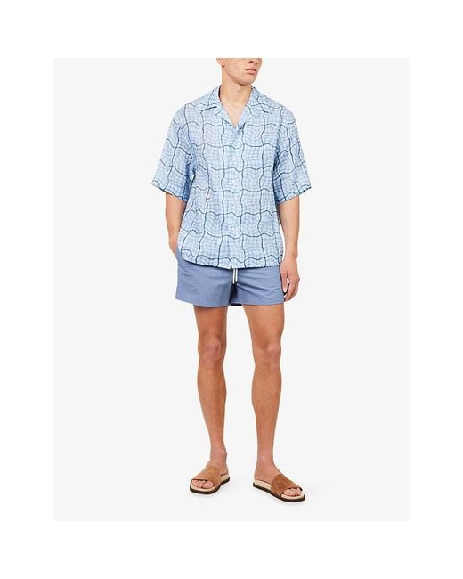 Oas Blue Calo Swim Shorts for men