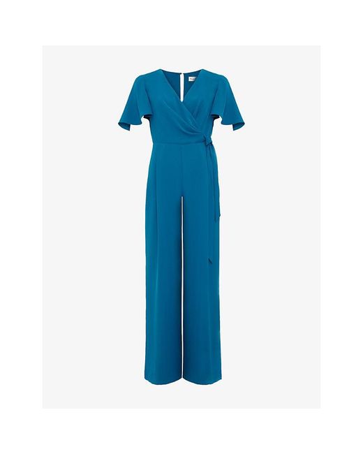 Phase Eight Blue Petite Julissa Wide-Leg Woven Jumpsuit