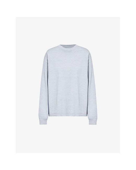 GYMSHARK Blue Everywear Comfort Brand-print Cotton-jersey T-shirt