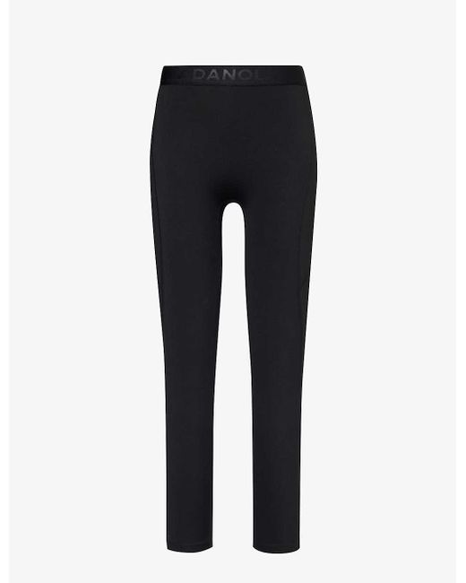 ADANOLA Blue Ultimate Branded-waistband Stretch-recycled Polyamide leggings