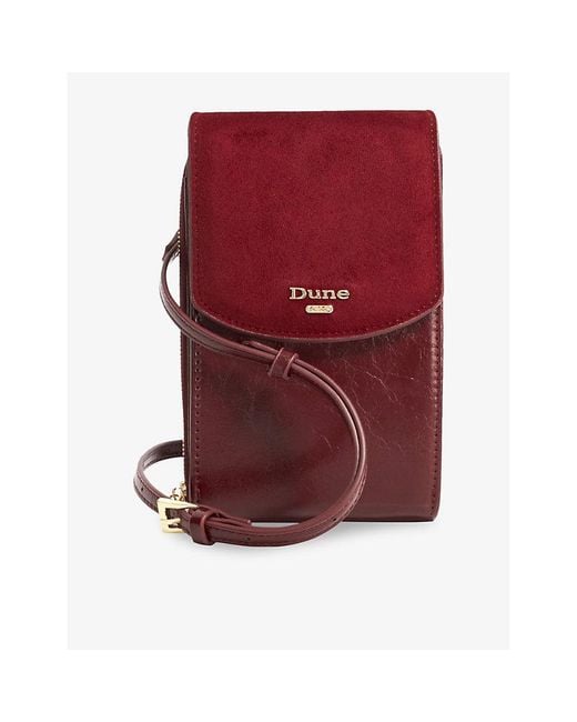 Dune Red Sunrise Micro Faux-Leather Phone Cross-Body Bag