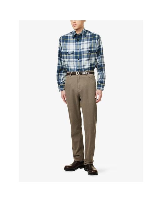 Dunhill Natural Five-Pocket Straight Cotton Twill Trousers for men