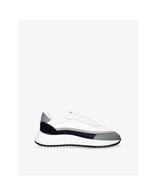 Arne White Wave Runner Suede And Mesh Low-Top Trainers for men