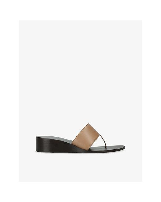 Jude Natural Lucille Leather Wedge Sandals