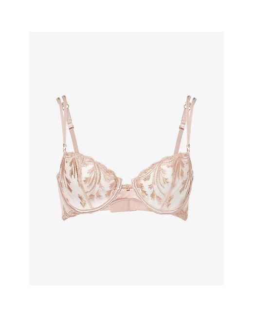 Aubade Pink Cosmic Romance Half-Cup Lace Bra